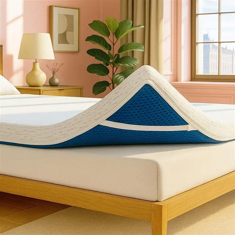 ViscoSoft 3-Inch Queen Memory Foam Topper – Ventilated High-Density Pad with Removable Rayon Cover