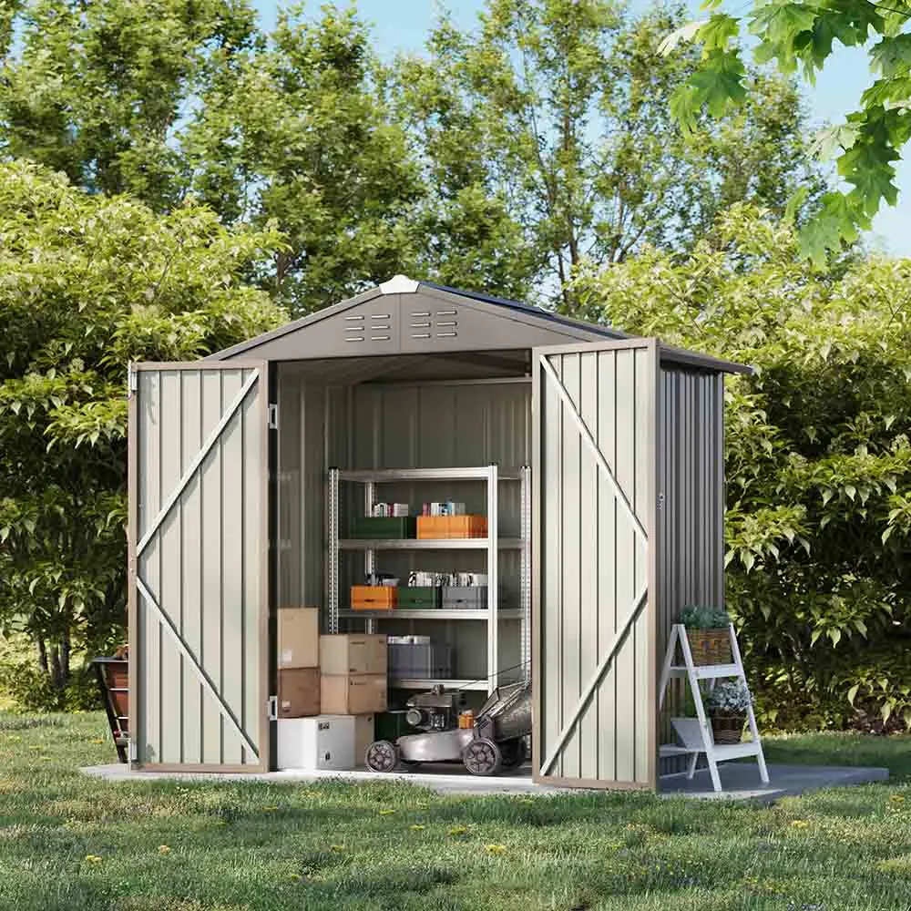 Patiowell 6x4 Metal Shed Pro With Peak Roof