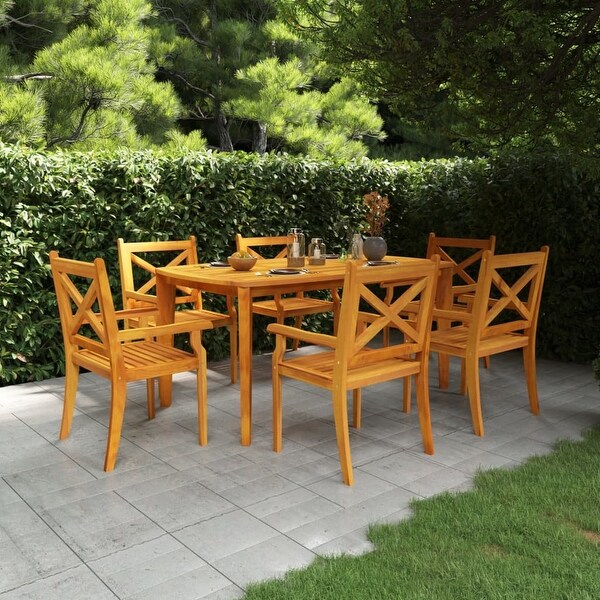 vidaXL Patio Table multisize Solid Wood Acacia