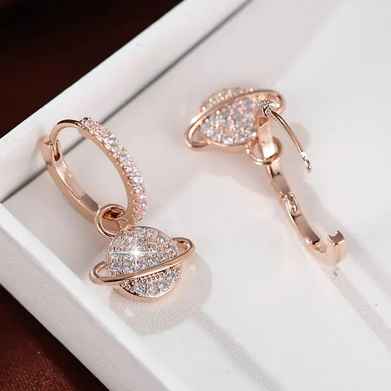 Adele Crystal Saturn Earrings
