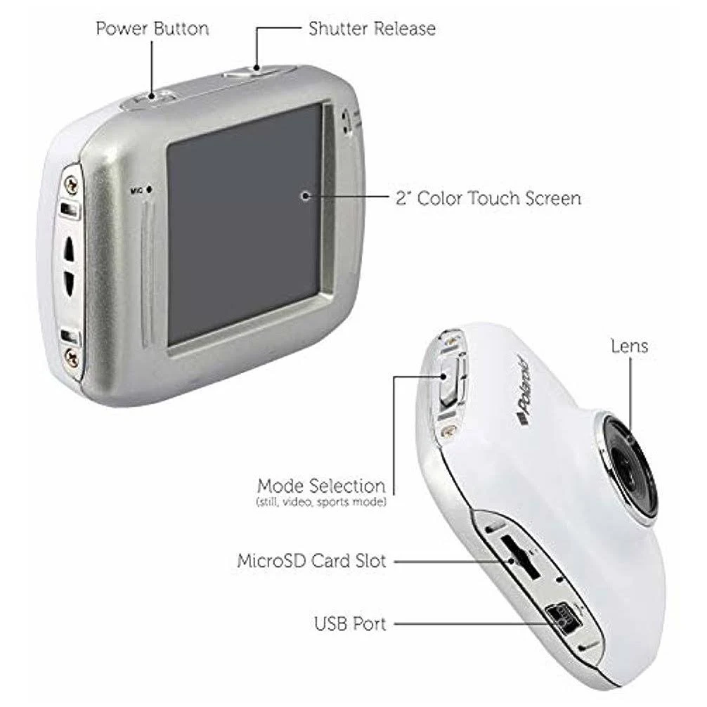 Polaroid XS7 1.3 MP Action Camera - 720p
