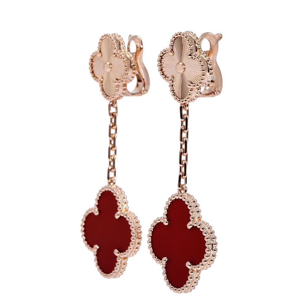 Van Cleef & Arpels Magic Alhambra 2 Motifs Earrings 18K Rose Gold VCARP7RQ00
