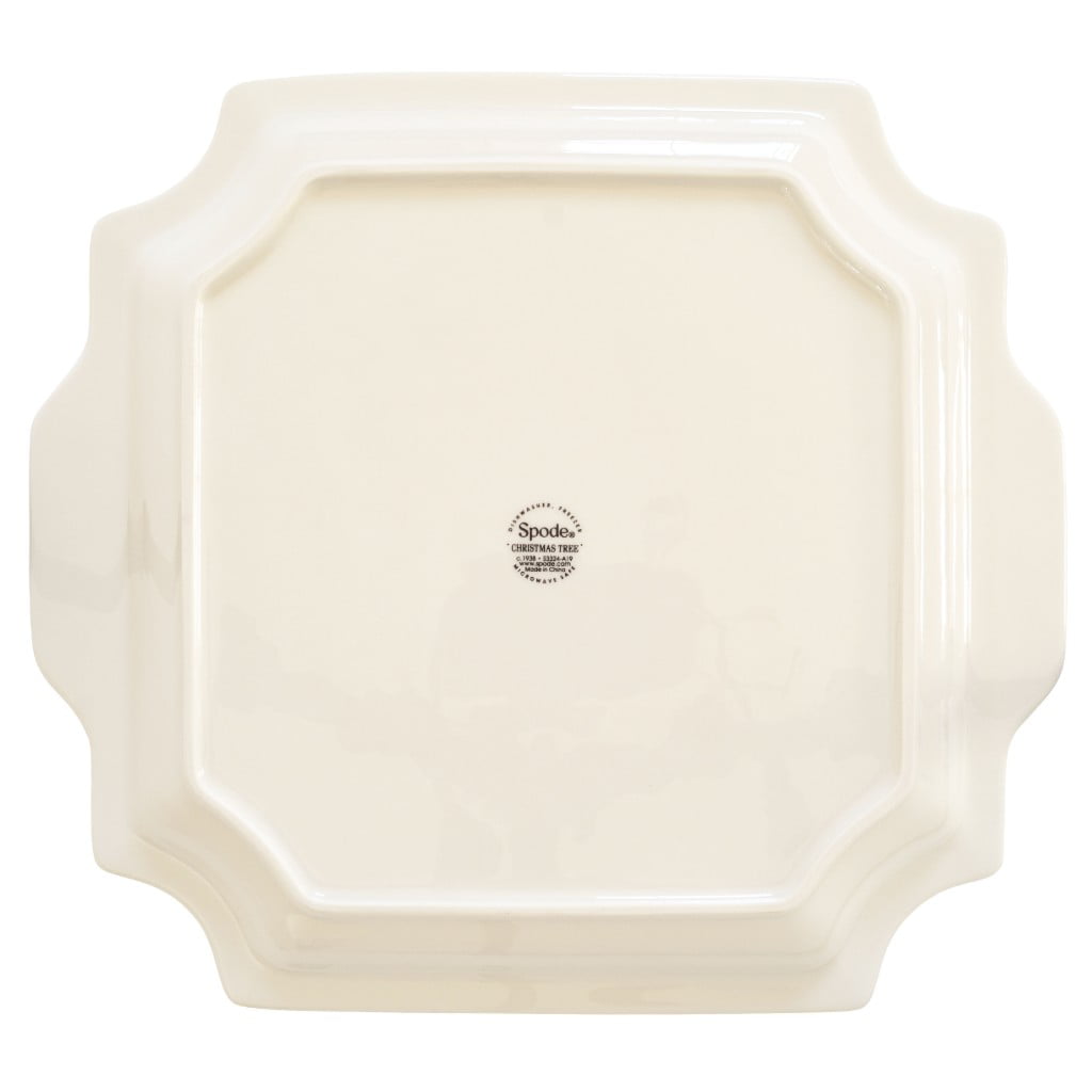 Spode Christmas Tree Square Handled Platter