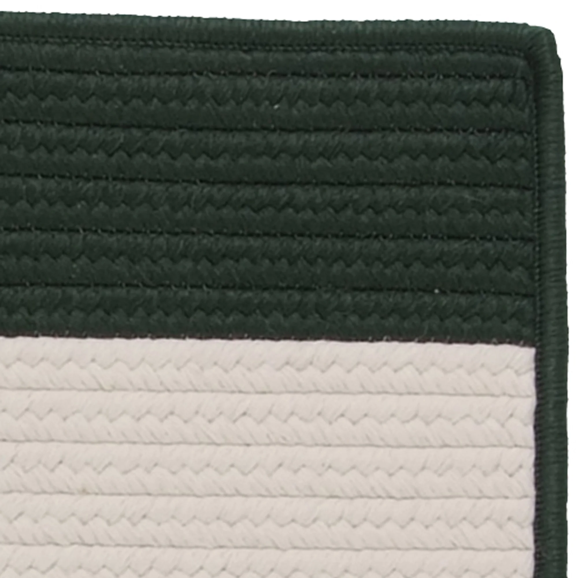 Colonial Mills 4' x 6' Green Striped All Purpose Handcrafted Reversible Rectangular Outdoor Area