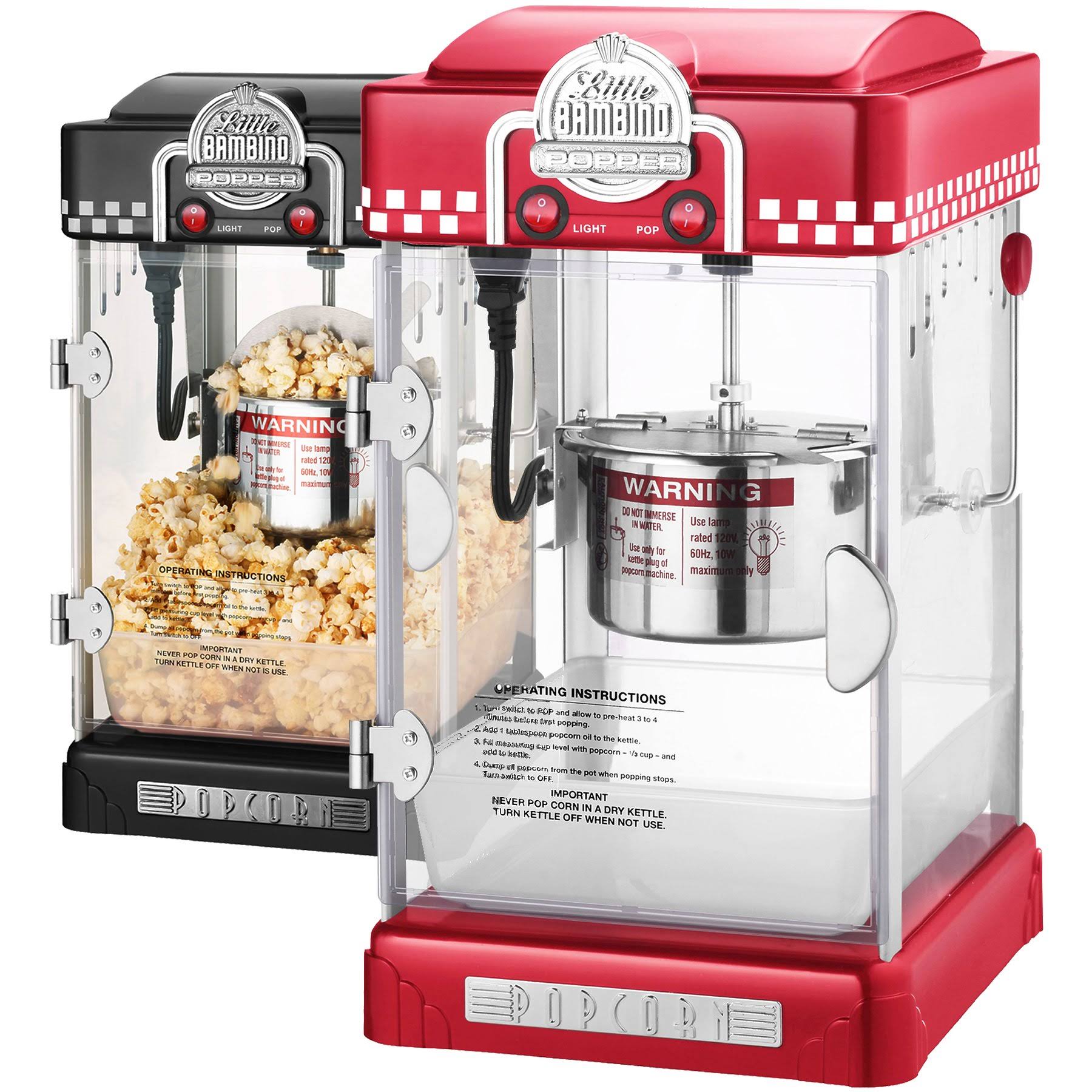 Great Northern Red Little Bambino Table Top Retro Popcorn Popper