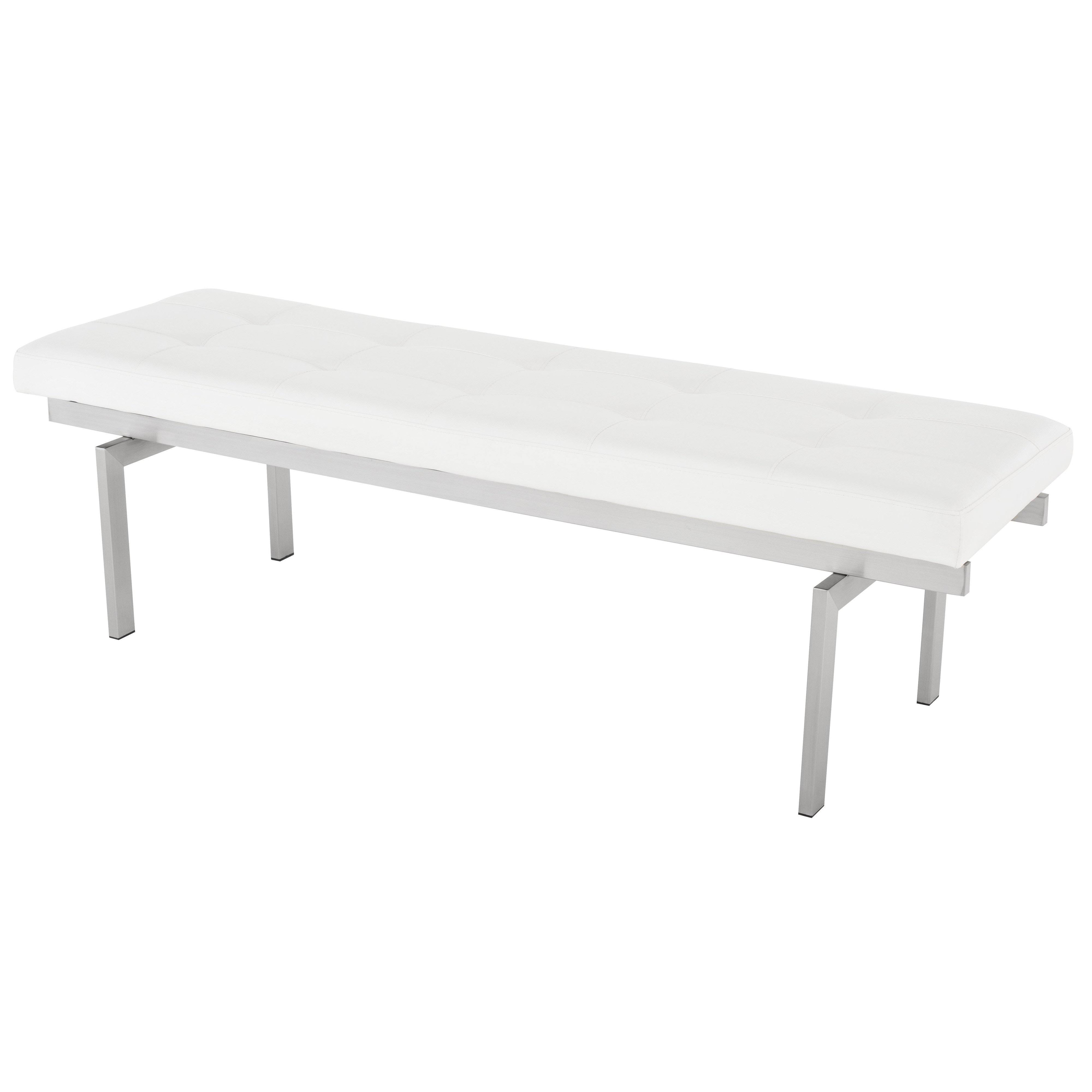 Nuevo White Louve Bench