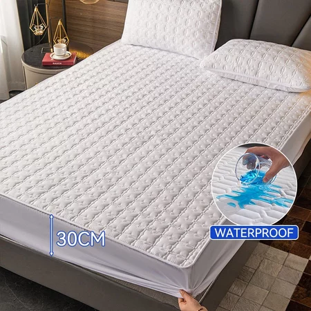 Waterproof Mattress Protector Cover Fitted Bedsheet Set Queen Size /King /Single/Super Single Ship from Malaysia