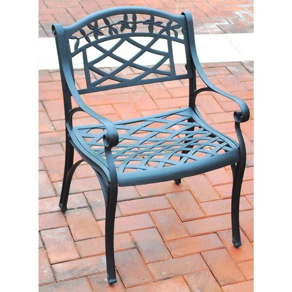 Crosley Sedona Cast Aluminum Arm Chair in Charcoal Black Finish (Set of 2)