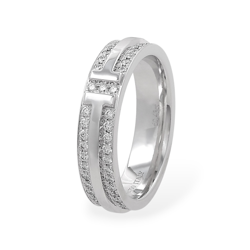 Tiffany & Co. Tiffany T Narrow Ring 18K White Gold Diamond 60151472