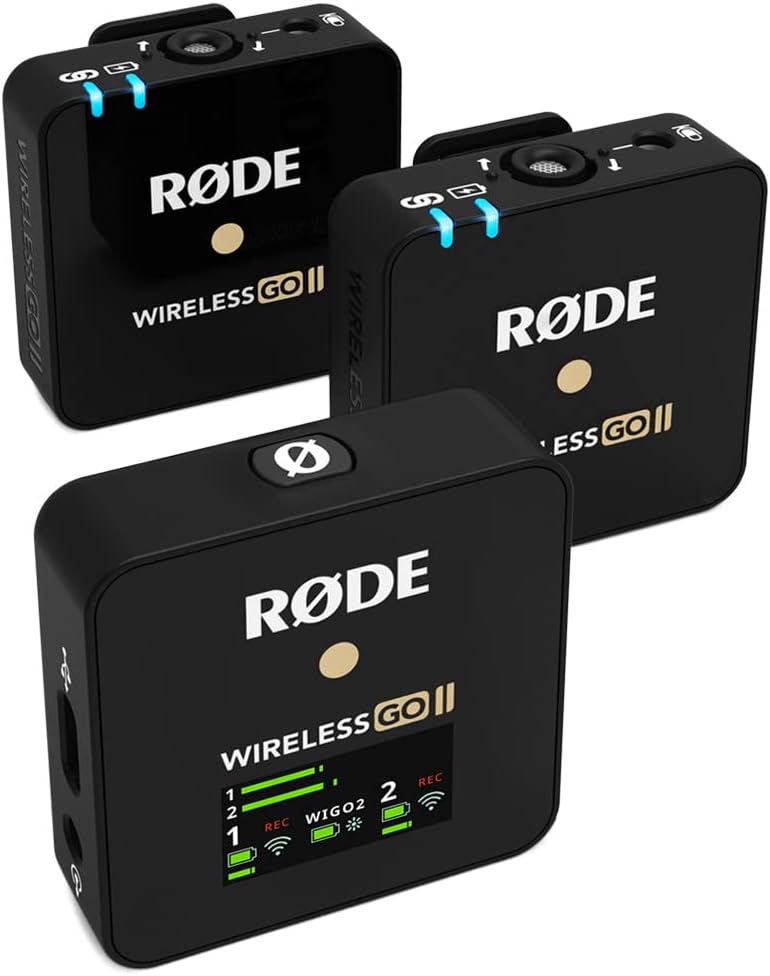 Wireless PRO Compact Wireless Microphone System with Timecode, 32-bit Float On-board Recording, 2 Lavalier Microphones and Smart Charge Case for Filmmaking and Content Creation