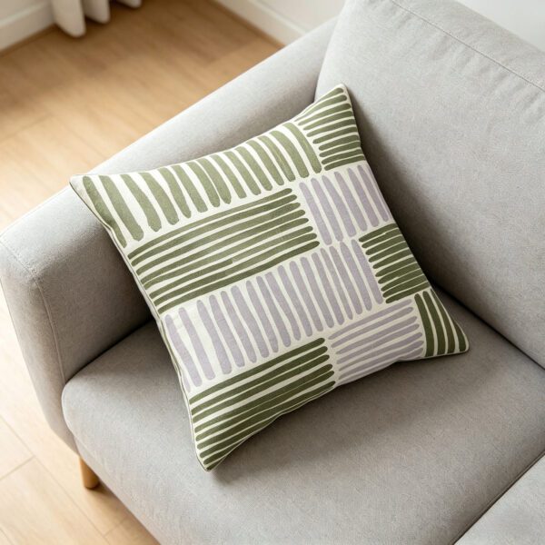 Nordic Abstract Irregular Line Geometric Print Decorative Throw Pillow with Insert
