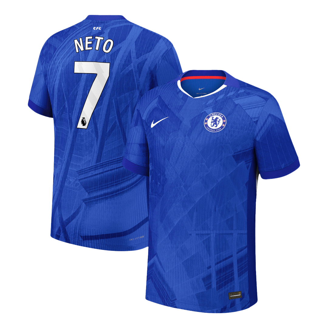 NETO #7 Chelsea Home Player Version Jersey 2025/26