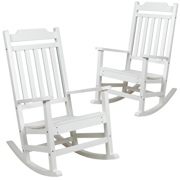 2 Pack AllWeather Faux Wood Rocking Chair