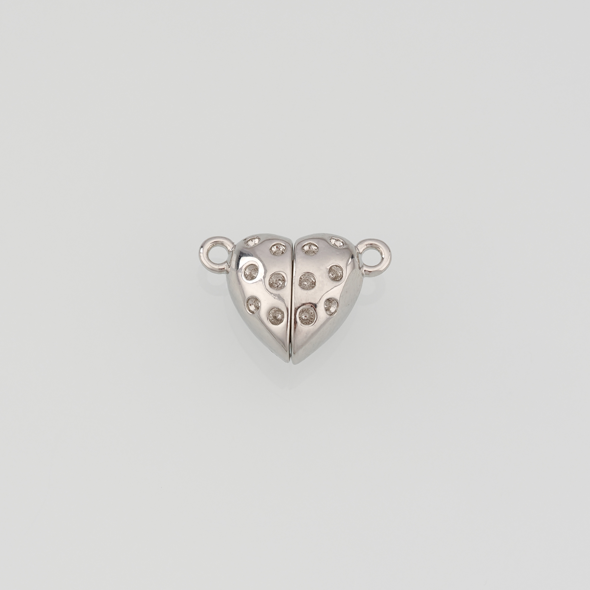 18K Gold Filled Magnetic Clasps,End Caps,Heart Clasp Lock for DIY Jewelry Necklace Bracelet