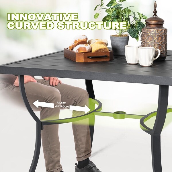 Nuu Garden Patio 36 in. Aluminum Dining Table