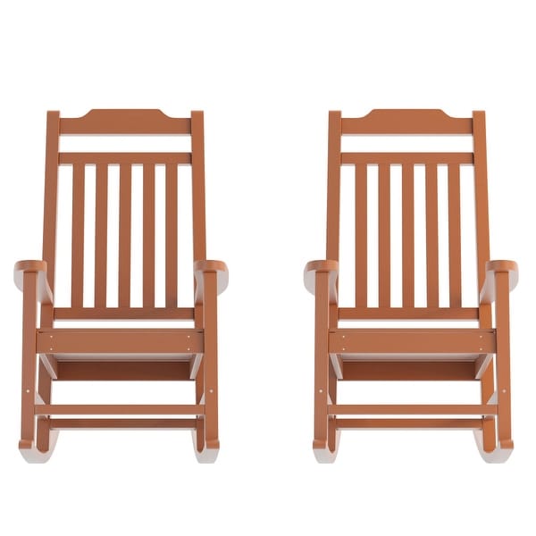 2 Pack AllWeather Faux Wood Rocking Chair
