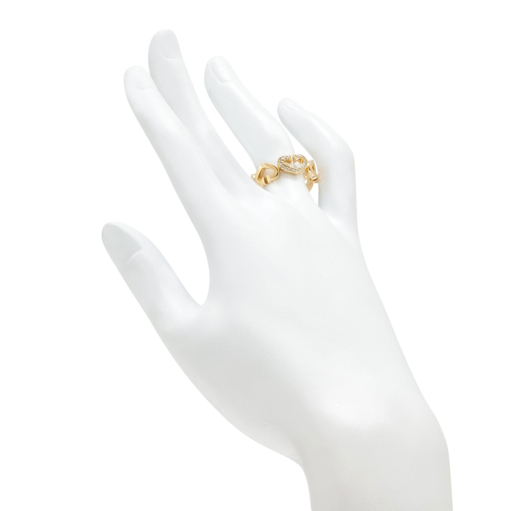 Cartier C Heart Ring 18K Yellow Gold Diamond B4041700