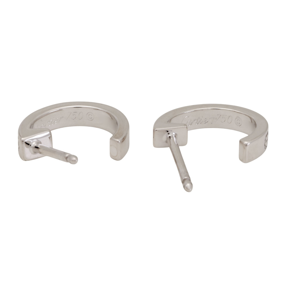 Cartier Love Hoop Sm Earrings 18K White Gold B8028900
