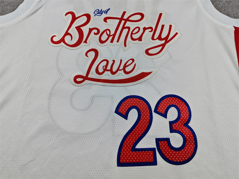 Men's Philadelphia 76ers LeBron James #23 White 2022/23 Swingman Jersey - City Edition