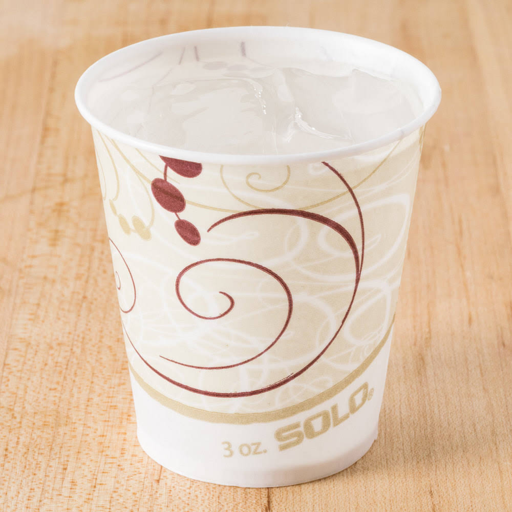 Solo R3-J8000 3 oz Symphony Waxed Paper Cold Cup (Case of 5000)