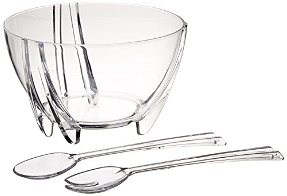 Prodyne Illusions Salad Bowl Servers 6Qt Shatterproof – SB3C