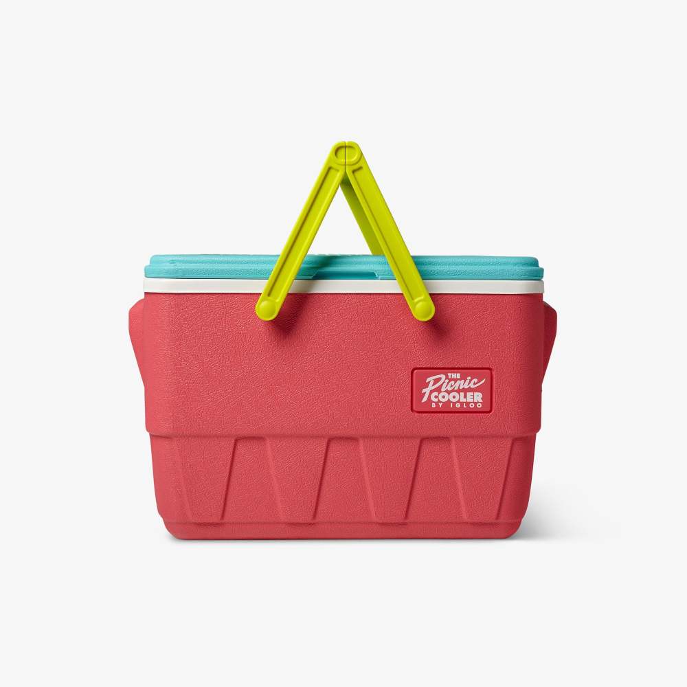 Igloo Retro Picnic Basket Hard Cooler Watermelon/White 25qt
