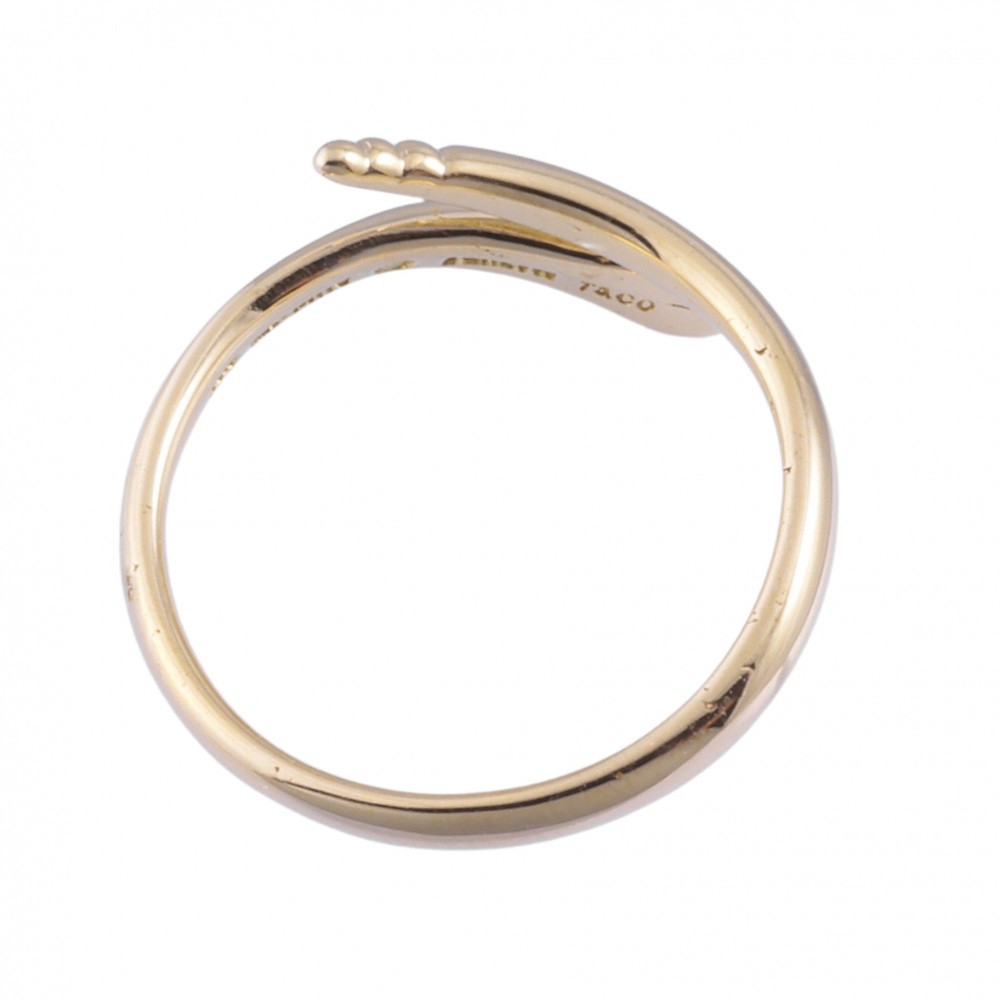 Tiffany & Co. Elsa Peretti Snake Ring 18K Yellow Gold