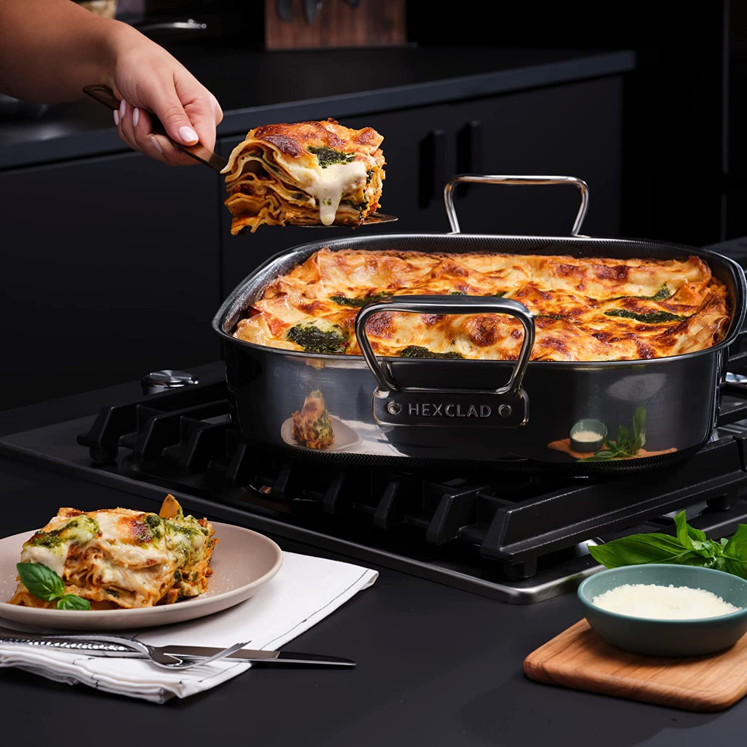 HexClad Non Stick Induction Compatible Stainless