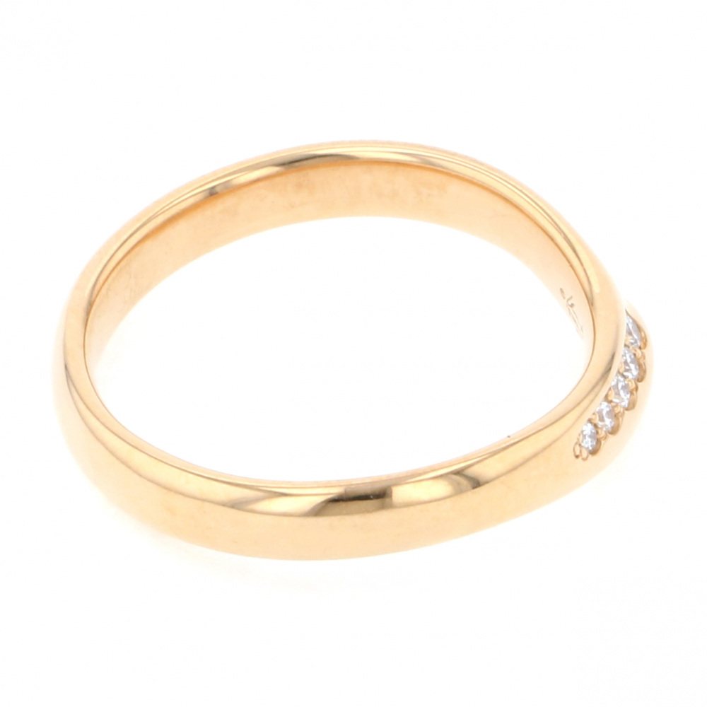 Tiffany & Co. Tiffany Pink Gold Open Heart Band Ring K18PG Ring Diamond