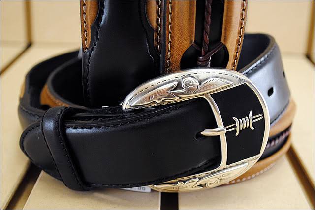 Justin Fenced in Men's Belt- Copper
