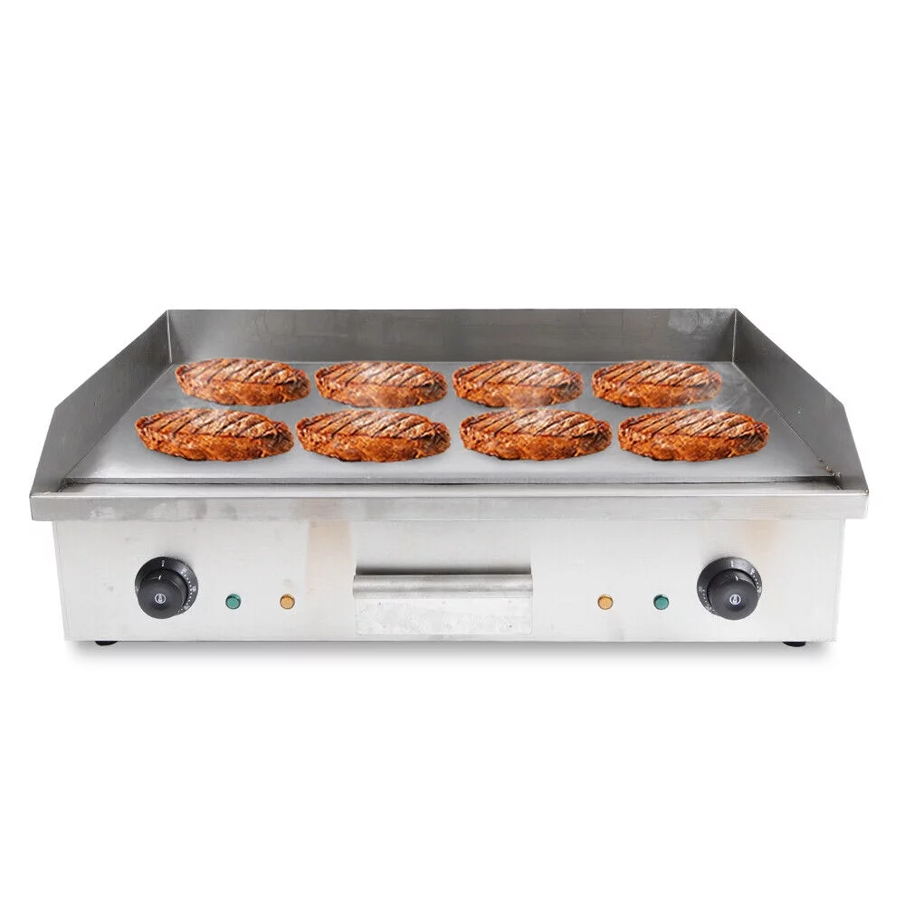 Miumaeov 29inch Commercial Electric Countertop Griddle Stainless Steel Flat Top Grill BBQ Hot Plate 50°C to 300°C Adjustable 4400W 110V