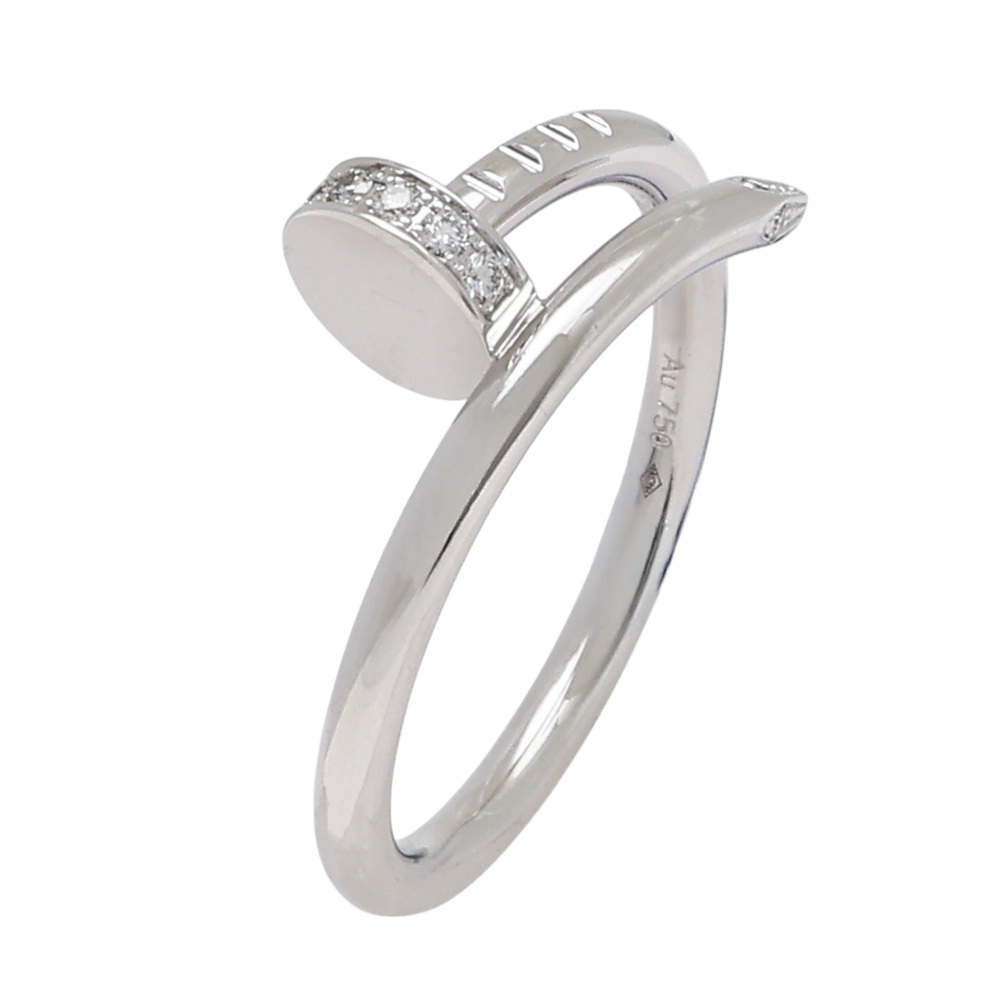 Cartier Juste un Clou Diamond Ring 18K White Gold B4245000