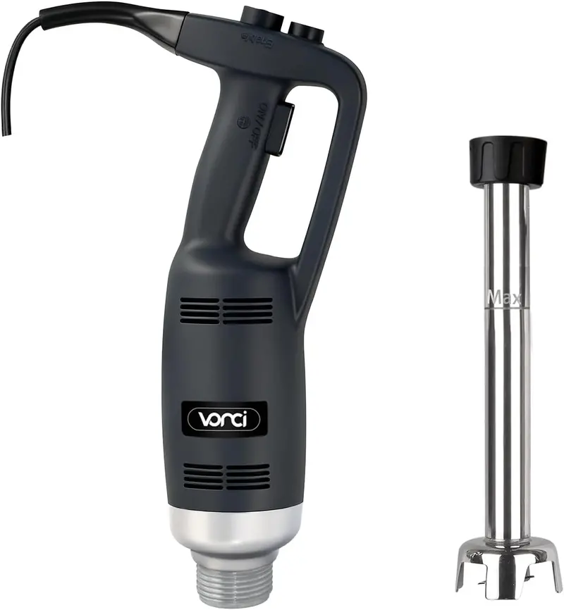 VONCI 500W Commercial Immersion Blender – 16-Inch Detachable 304 Stainless Steel Shaft, 6000–20000 RPM Variable Speed Control
