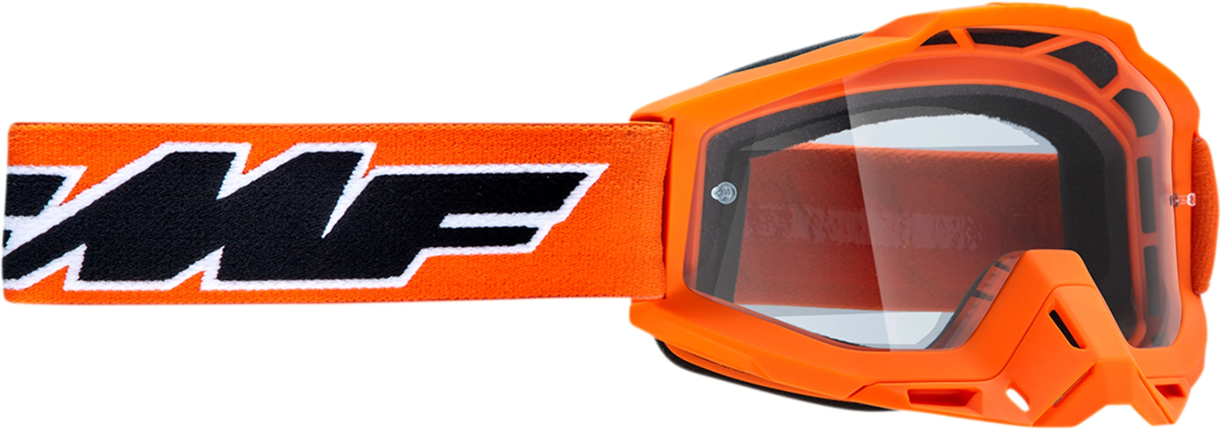 FMF Racing PowerBomb OTG Rocket Goggles (OSFM, Orange / Clear Lens)