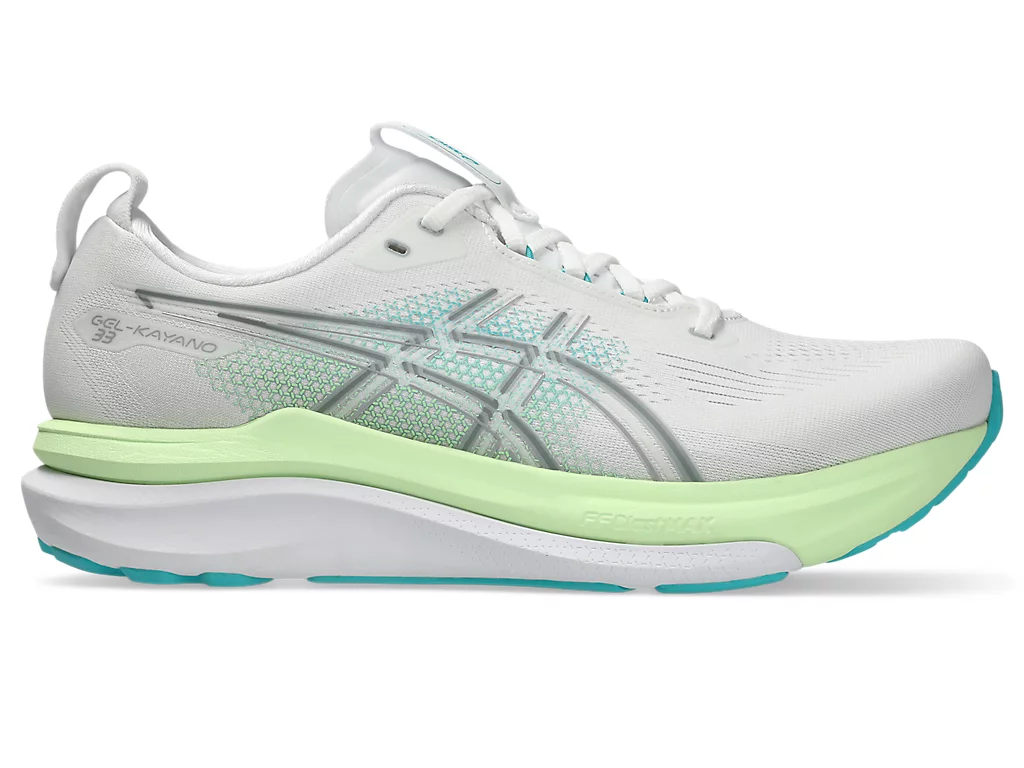 ASICS GEL-KAYANO 33 Running Shoes WHITE/ENERGY AQUA 1011C167-100