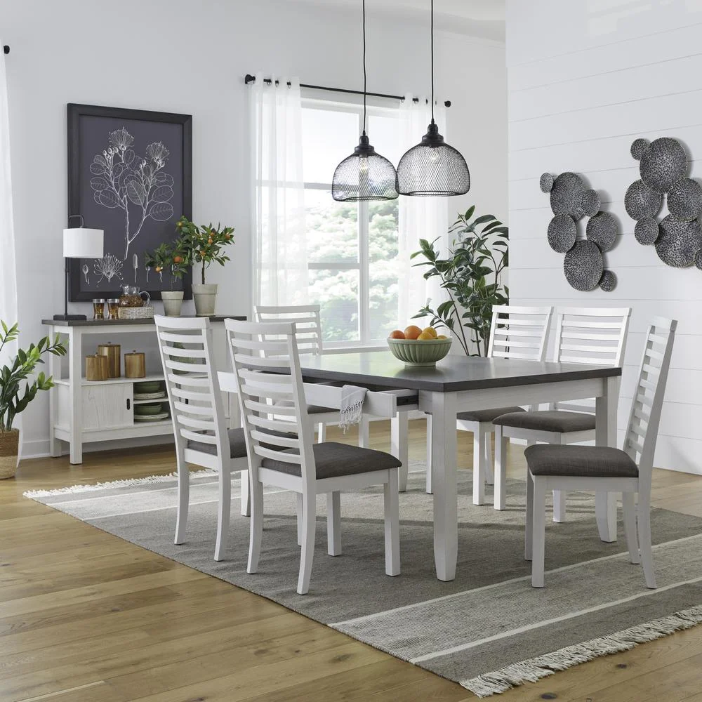 Liberty Furniture Brook Bay 7 Piece Leg Table Set with Hidden Drawers