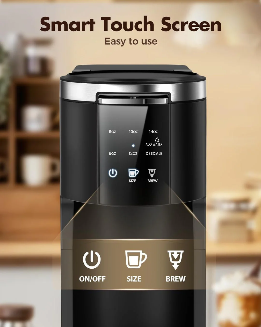 Kismile Coffee Maker,  Programmable Drip Coffee Makers ,Timer, Self-cleaning,Stainless Steel