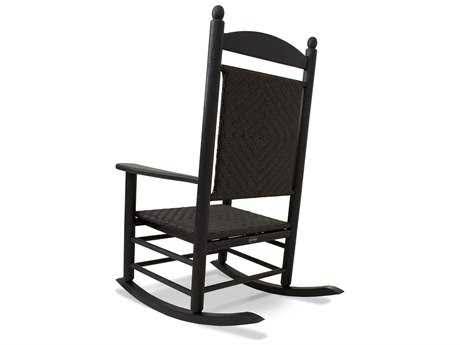 POLYWOOD Jefferson Woven Rocker - Slate Grey - White Loom