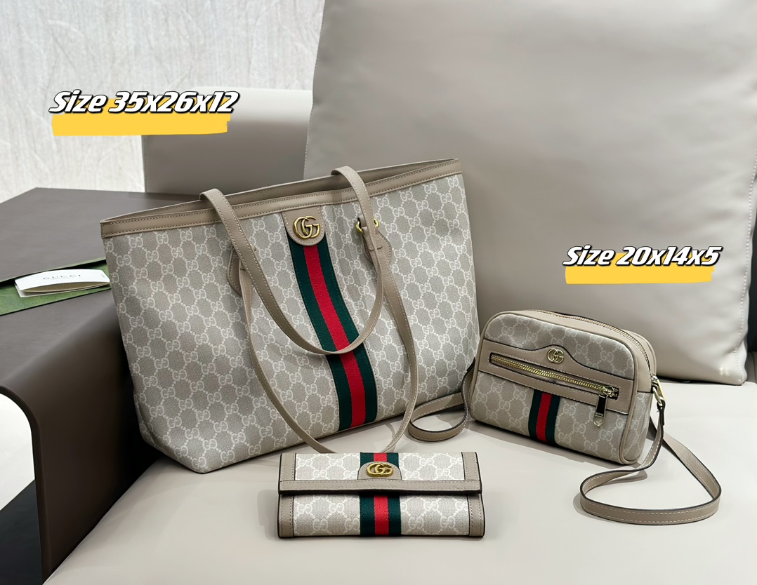 Gucci neverfull totebag three piece set - cnluxepick