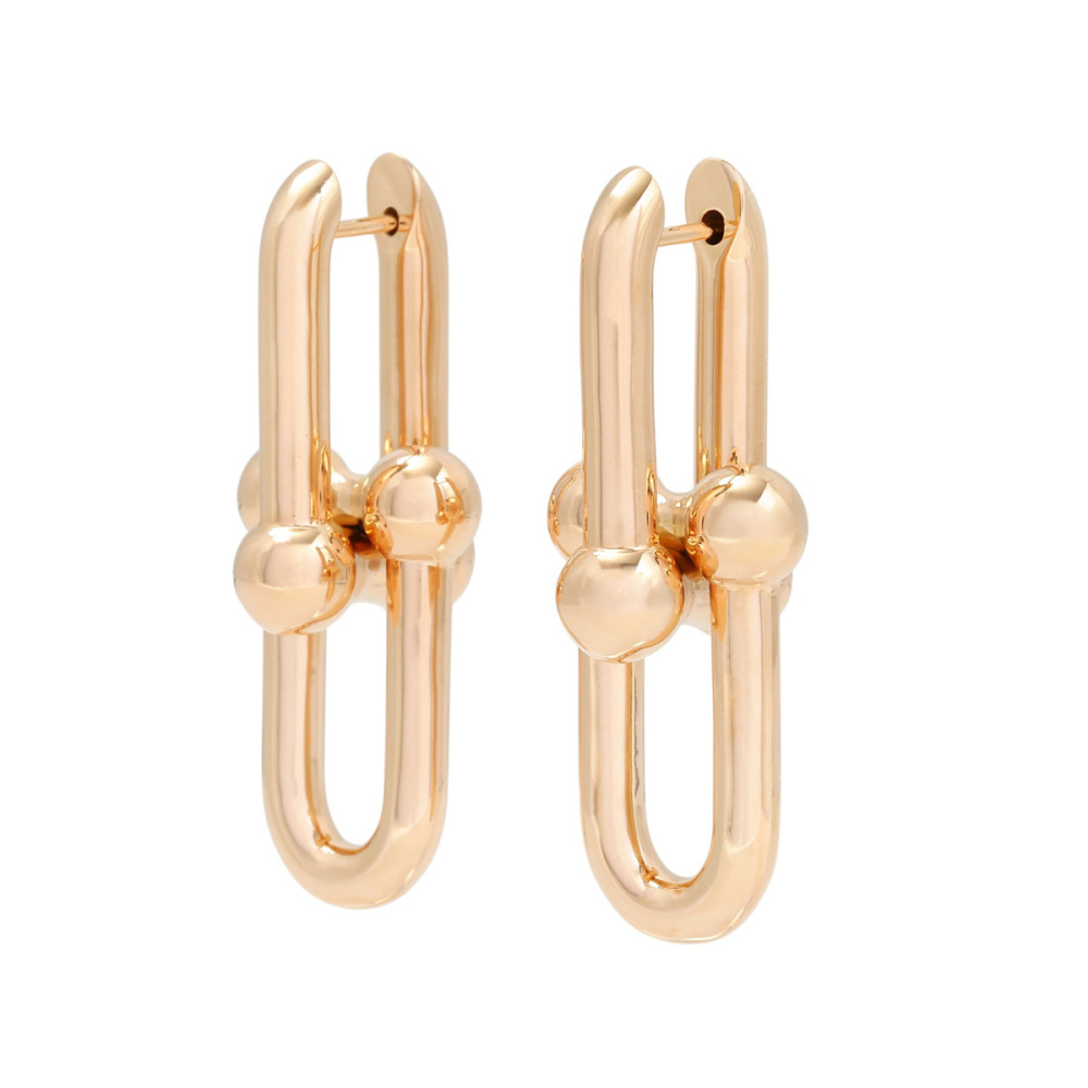 Tiffany & Co. Hardware Link Earrings 18K Rose Gold 68533678