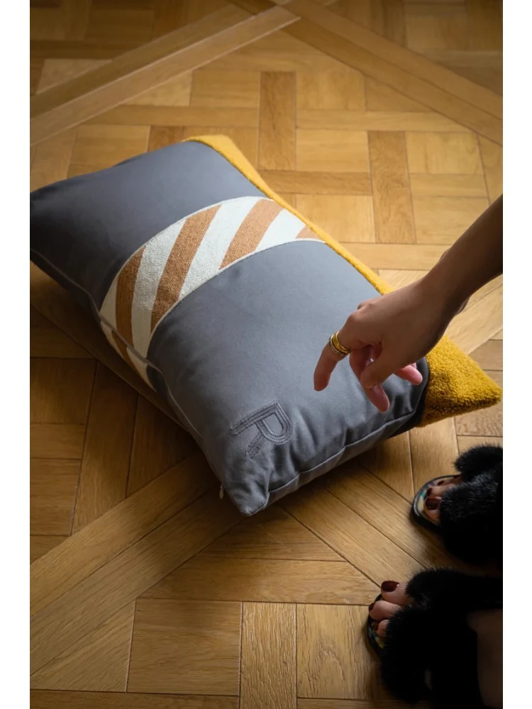 BD056 - South African Zebra Embroidered Pillow: Designer Model