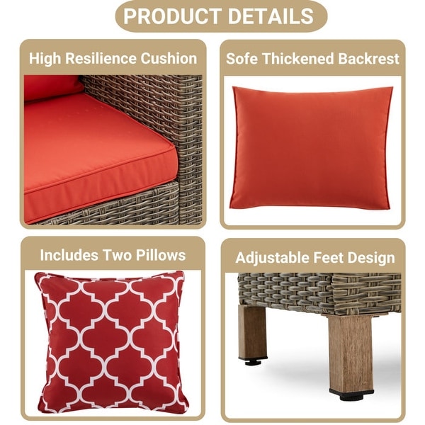 7 Piece Sectional Seating Group with Cushions