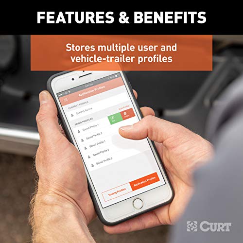CURT Echo Mobile Electric Trailer Brake Controller with Bluetooth-Enabled Smartphone Connection