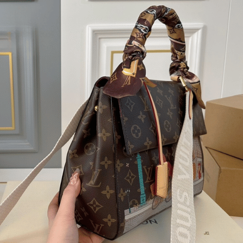 Louis Vuitton Cluny Vivienne MM Painted Monogram 11.4 Inches