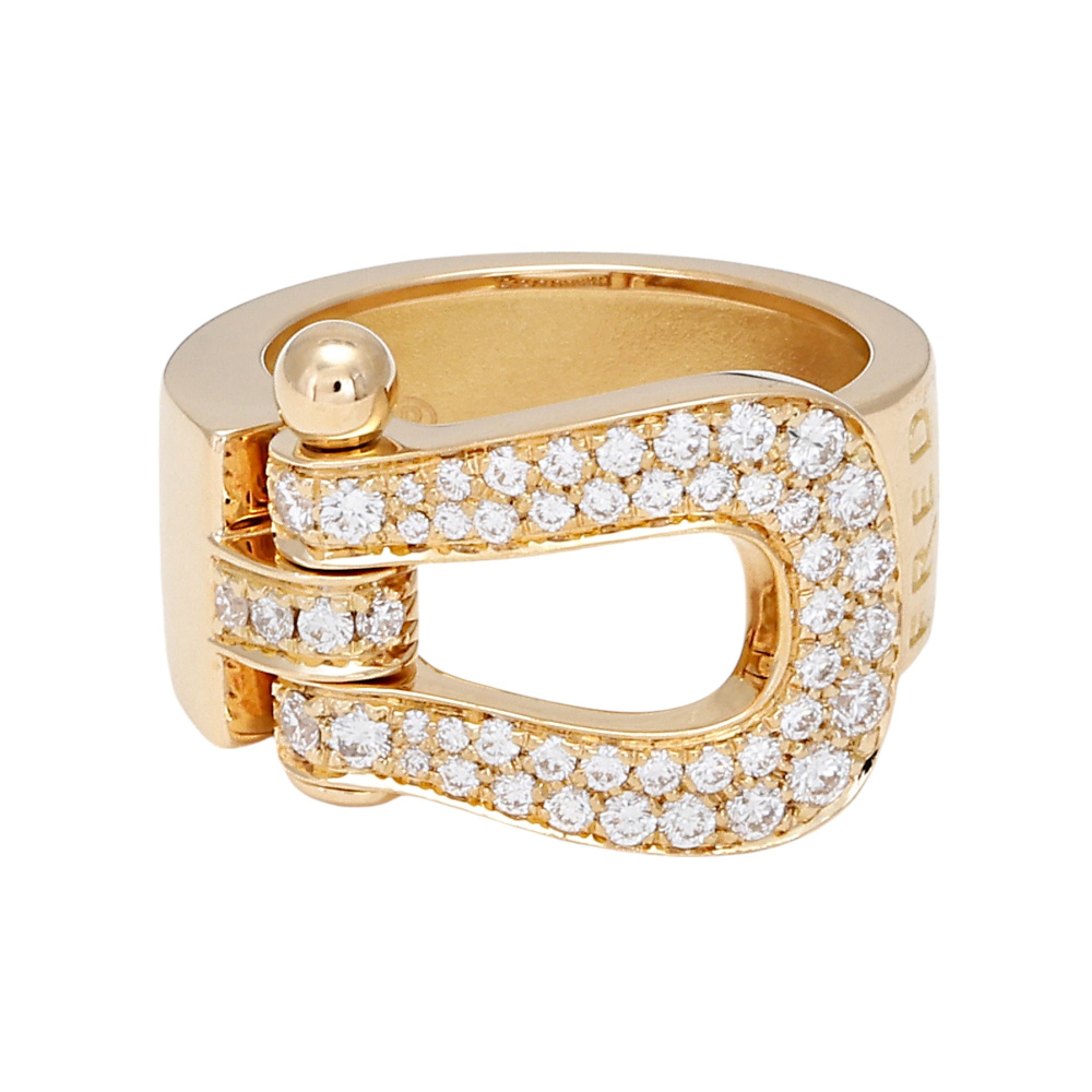 FRED Force 10 Ring 18K Yellow Gold Diamond 4B0351