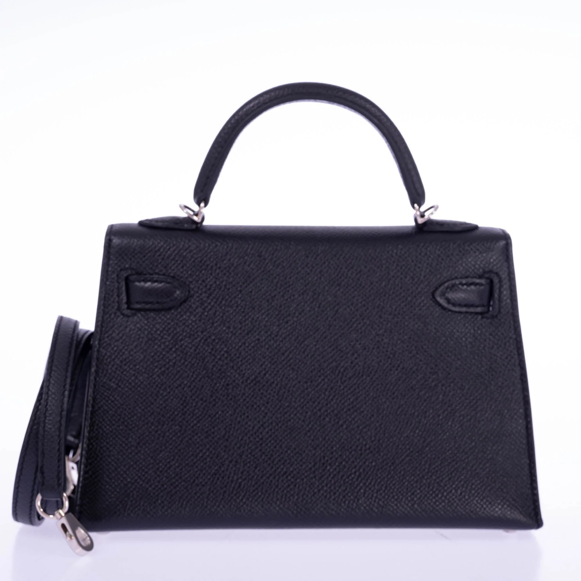 Hermès Mini Kelly II 20 Sellier Noir Epsom Palladium Hardware