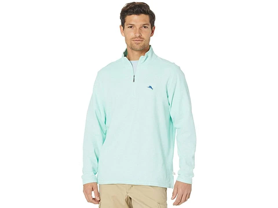 Tommy Bahama Men&s Emfielder Half-Zip - Antigua Sky Hthr - Size M