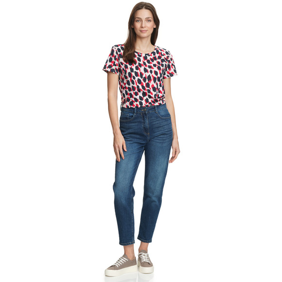 Gina Damen T-Shirt mit Allover-Print