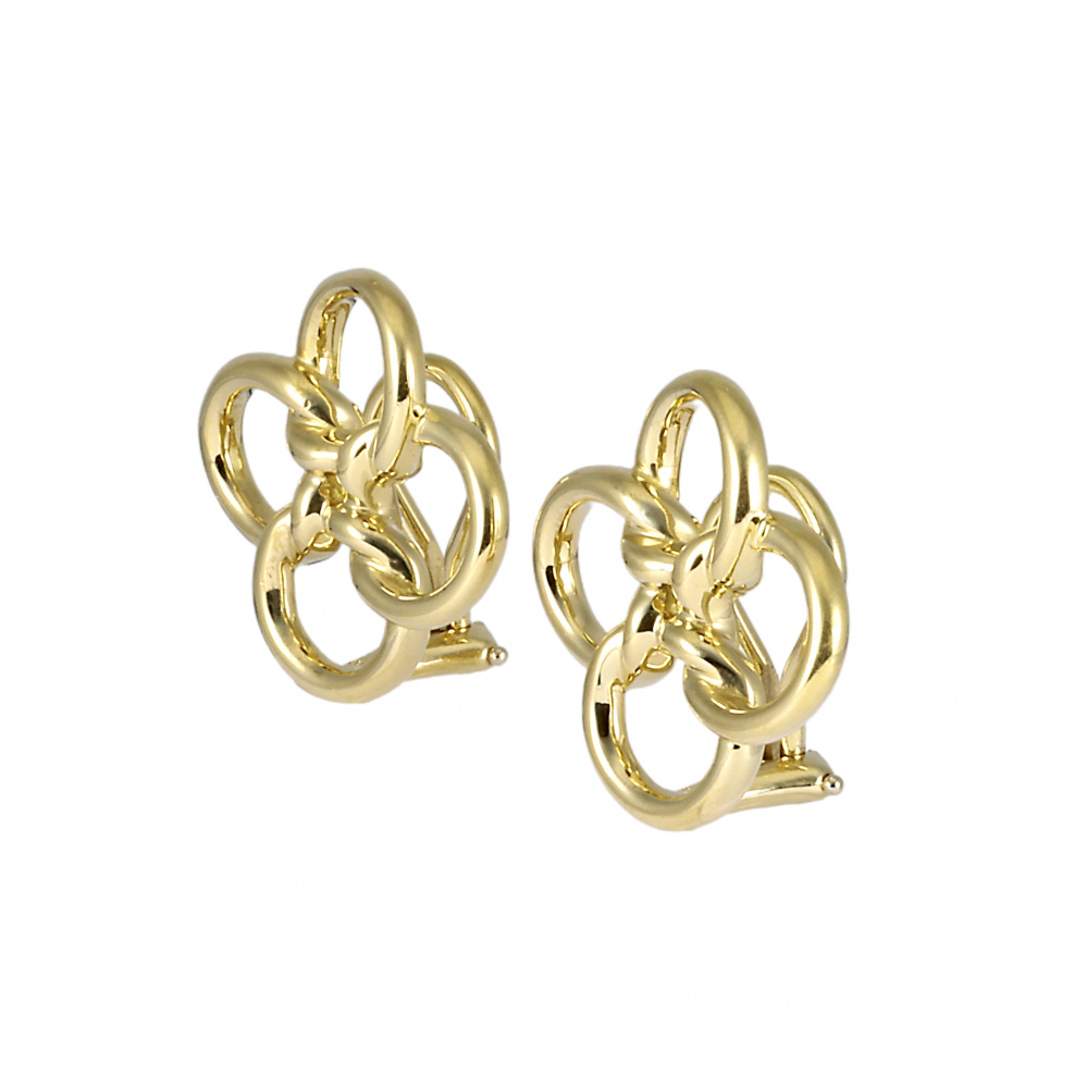 Tiffany & Co. Elsa Peretti Quadrofiglio Earrings 18K Yellow Gold
