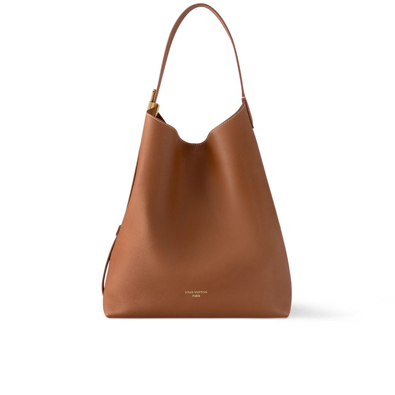 Louis Vuitton Low Key Hobo Bag With Gold Hardware In Cognac 43Cm M24974